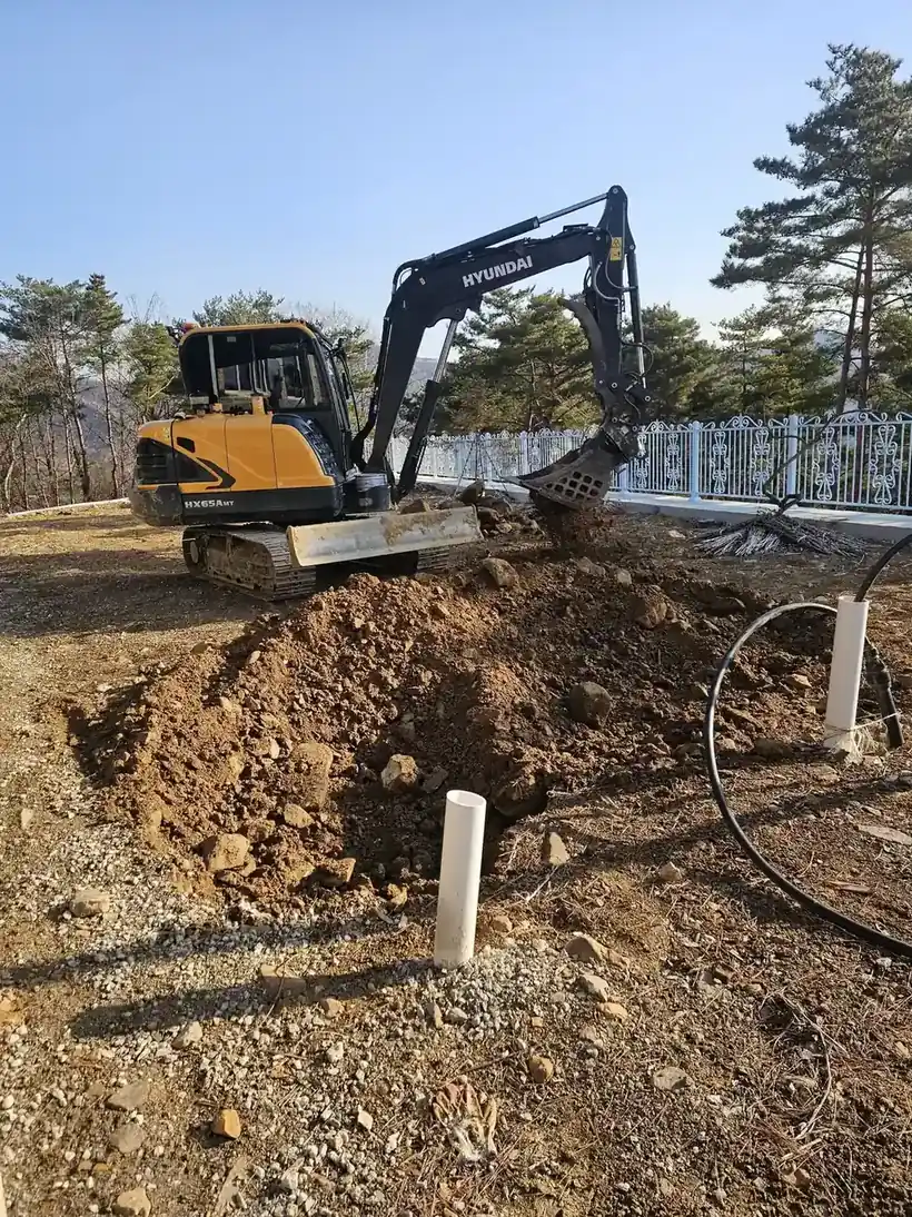 노후 자연석 연못 바닥·호안 FRP 유리섬유 방수 보강 충북 청주시 흥덕구 시공 전